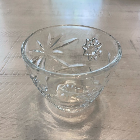 Prescut Clear Open Sugar by Anchor Hocking Pressed Star Fan Design - Picture 2 of 11